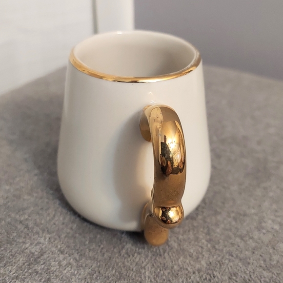 Vtg Dixon Art Studio Demitasse Cup Running Fox Small Vase 22k Gold Accent - Picture 4 of 9